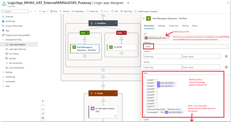 image-108 MH512 - Integrating External WMS with D365FO MHAX: Completing Putaway Transactions via Logic App HTTP Trigger