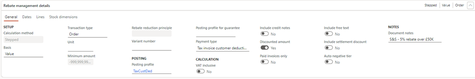 image-320 RM506 - Driving Sales with Transaction-Based Rebates: Tax Invoice Deductions for Steering and Suspension Products in D365 SCM