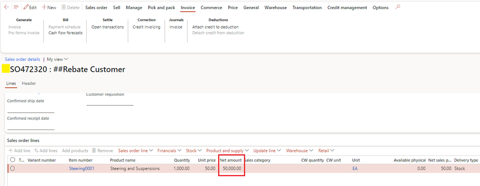 image-326 RM506 - Driving Sales with Transaction-Based Rebates: Tax Invoice Deductions for Steering and Suspension Products in D365 SCM