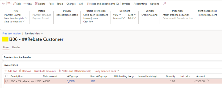 image-332 RM506 - Driving Sales with Transaction-Based Rebates: Tax Invoice Deductions for Steering and Suspension Products in D365 SCM