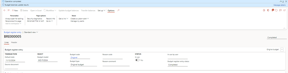 image-430 BG505 - Top-Down Budgeting in Dynamics 365 Finance: Real-World Scenarios from Planning to Control (Part-4: Budget Register Entry)