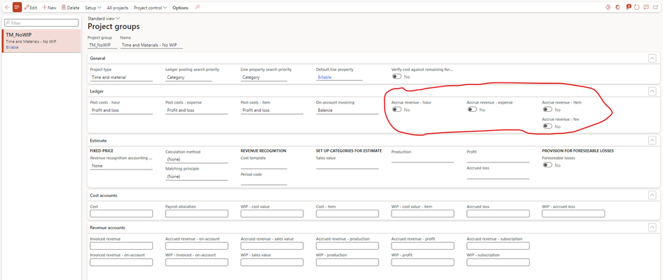 image-519 PM507 - How to Manage Time and Material (NO WIP) Projects in D365 Finance Project Management and Accounting