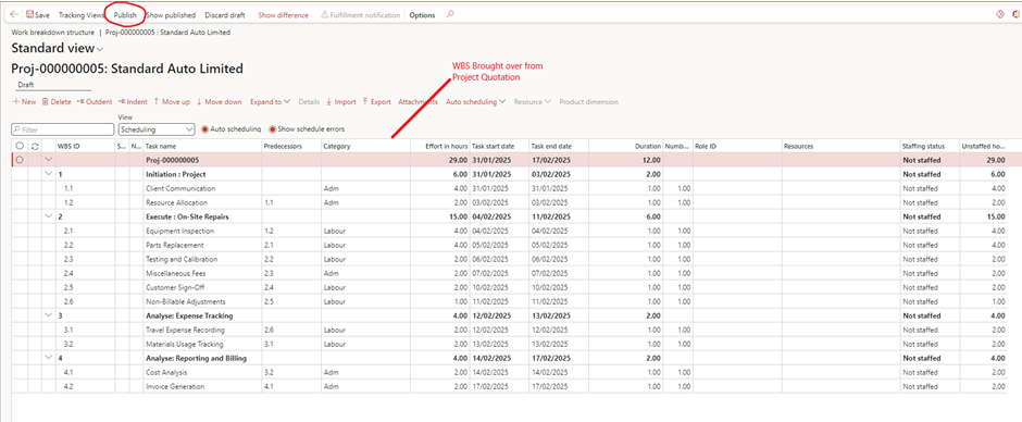 image-550 PM507 - How to Manage Time and Material (NO WIP) Projects in D365 Finance Project Management and Accounting