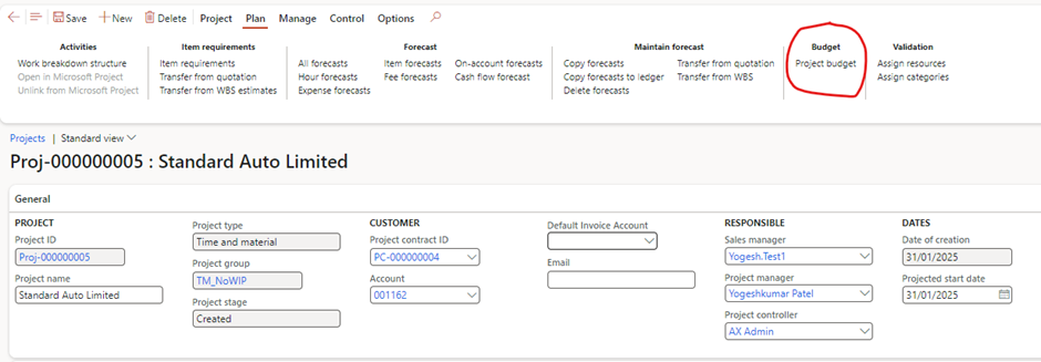 image-553 PM507 - How to Manage Time and Material (NO WIP) Projects in D365 Finance Project Management and Accounting