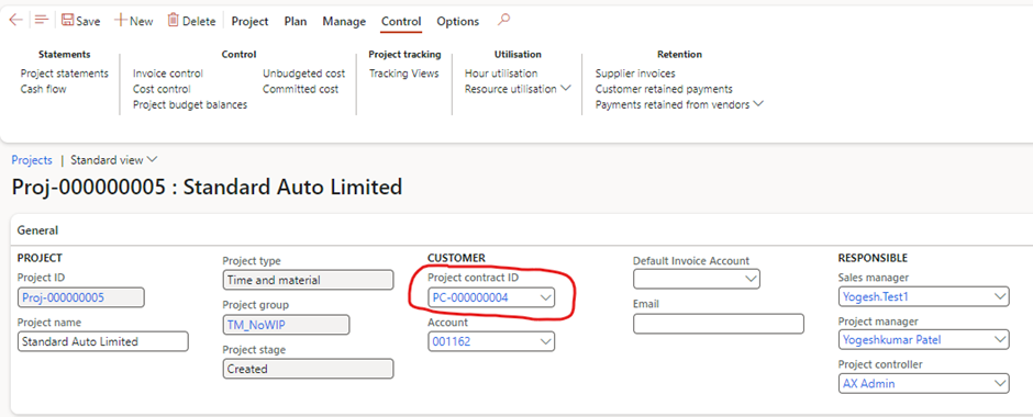 image-561 PM507 - How to Manage Time and Material (NO WIP) Projects in D365 Finance Project Management and Accounting