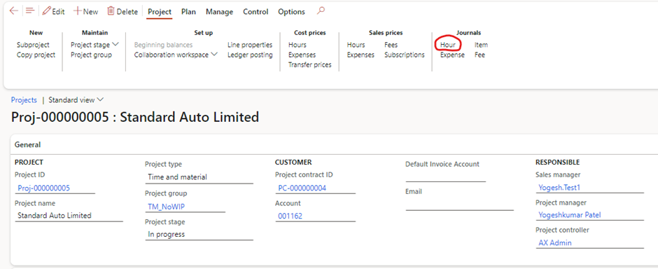 image-574 PM507 - How to Manage Time and Material (NO WIP) Projects in D365 Finance Project Management and Accounting