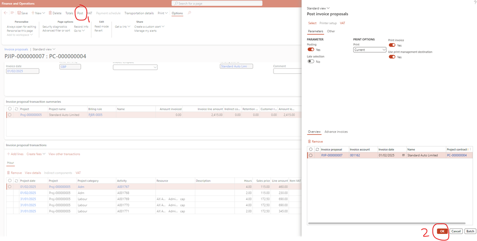 image-598 PM507 - How to Manage Time and Material (NO WIP) Projects in D365 Finance Project Management and Accounting