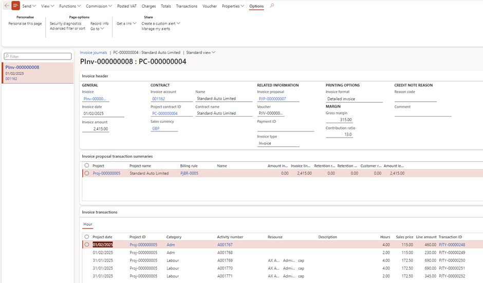 image-599 PM507 - How to Manage Time and Material (NO WIP) Projects in D365 Finance Project Management and Accounting