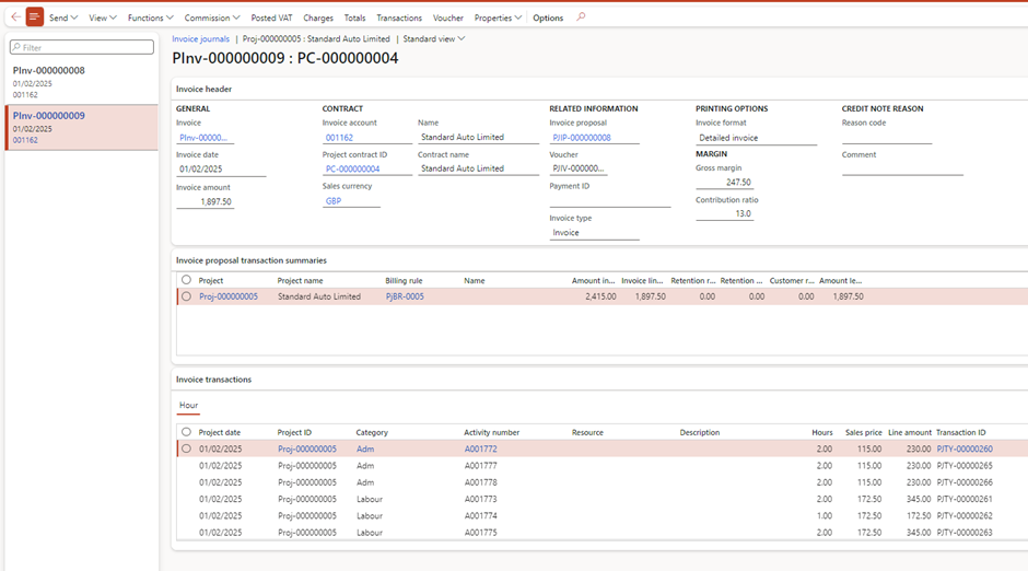 image-601 PM507 - How to Manage Time and Material (NO WIP) Projects in D365 Finance Project Management and Accounting