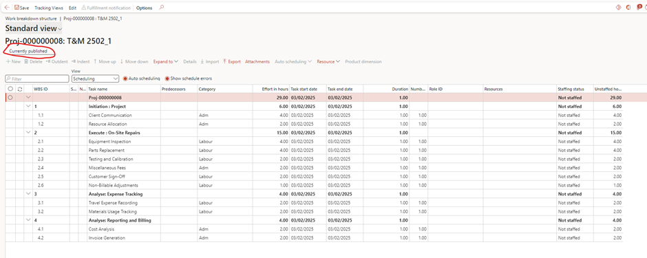 image-618 PM508 - How to Manage Time and Material (WIP) Projects in D365 Finance Project Management and Accounting