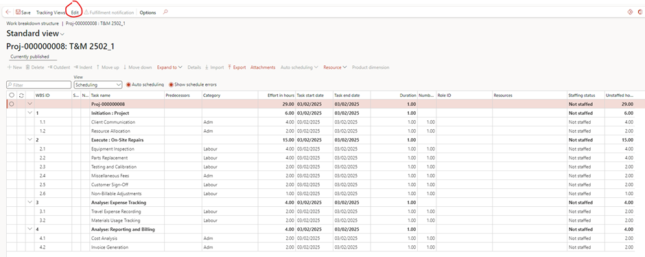 image-629 PM508 - How to Manage Time and Material (WIP) Projects in D365 Finance Project Management and Accounting