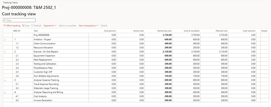 image-631 PM508 - How to Manage Time and Material (WIP) Projects in D365 Finance Project Management and Accounting