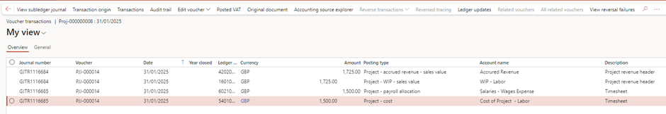 image-639 PM508 - How to Manage Time and Material (WIP) Projects in D365 Finance Project Management and Accounting