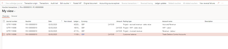 image-647 PM508 - How to Manage Time and Material (WIP) Projects in D365 Finance Project Management and Accounting