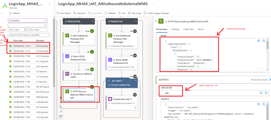 image-65 MH510 - Completing MHAX Workflows in D365FO: Finalizing Sales Order and Putaway Orders transaction with HTTP Actions to External WMS