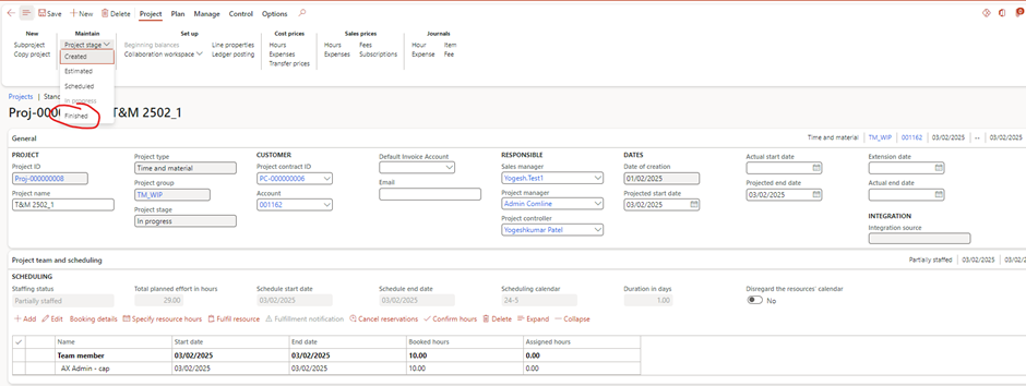 image-650 PM508 - How to Manage Time and Material (WIP) Projects in D365 Finance Project Management and Accounting