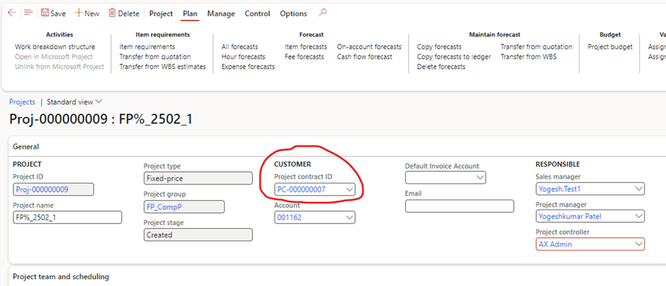 image-670 PM509 - Fixed Price Projects: Percentage Completed in Dynamics 365 Finance Project Management and Accounting