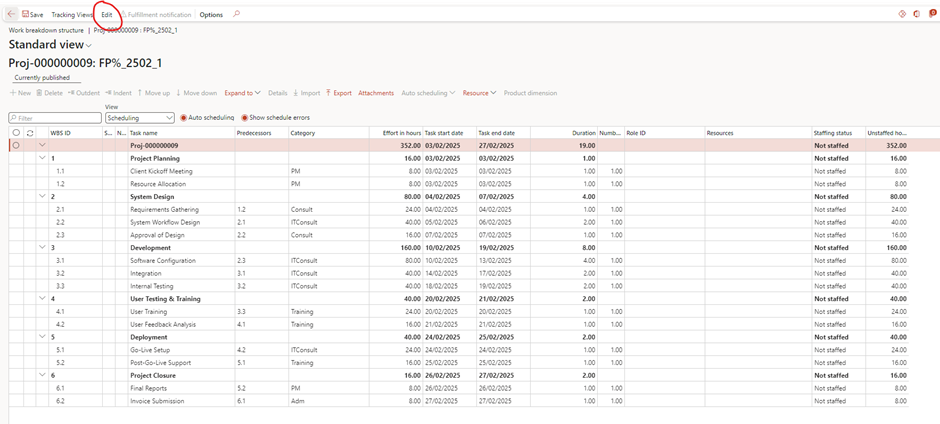 image-674 PM509 - Fixed Price Projects: Percentage Completed in Dynamics 365 Finance Project Management and Accounting