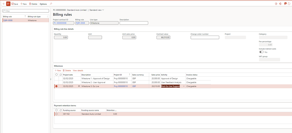 image-716 PM510 - Fixed Price Projects: Completed Contract Revenue Recognition in Dynamics 365 Finance