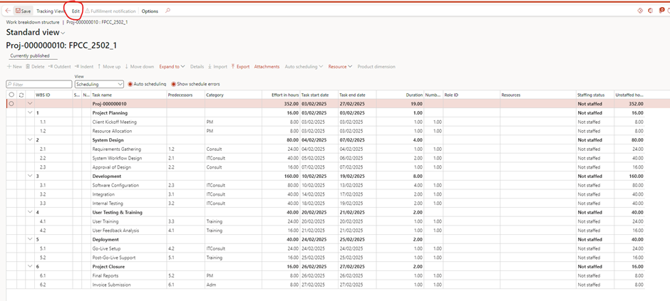 image-718 PM510 - Fixed Price Projects: Completed Contract Revenue Recognition in Dynamics 365 Finance