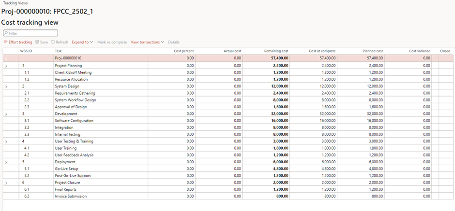 image-719 PM510 - Fixed Price Projects: Completed Contract Revenue Recognition in Dynamics 365 Finance