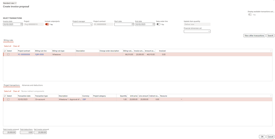 image-728 PM510 - Fixed Price Projects: Completed Contract Revenue Recognition in Dynamics 365 Finance