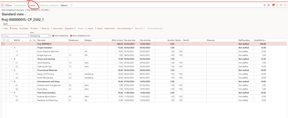 image-782 PM512 - Cost Projects: Organizing a Corporate Event as a Cost Project in D365 Finance