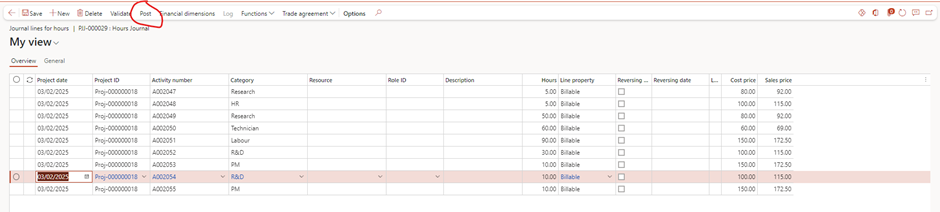 image-842 PM514 - Time Projects: Tracking Employee Time for Non-Billable Activities in D365 Finance