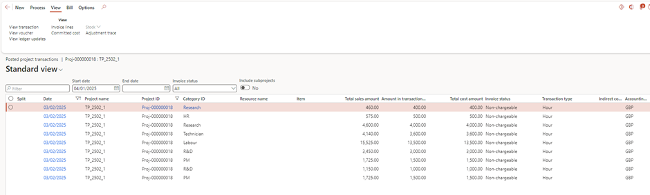 image-843 PM514 - Time Projects: Tracking Employee Time for Non-Billable Activities in D365 Finance