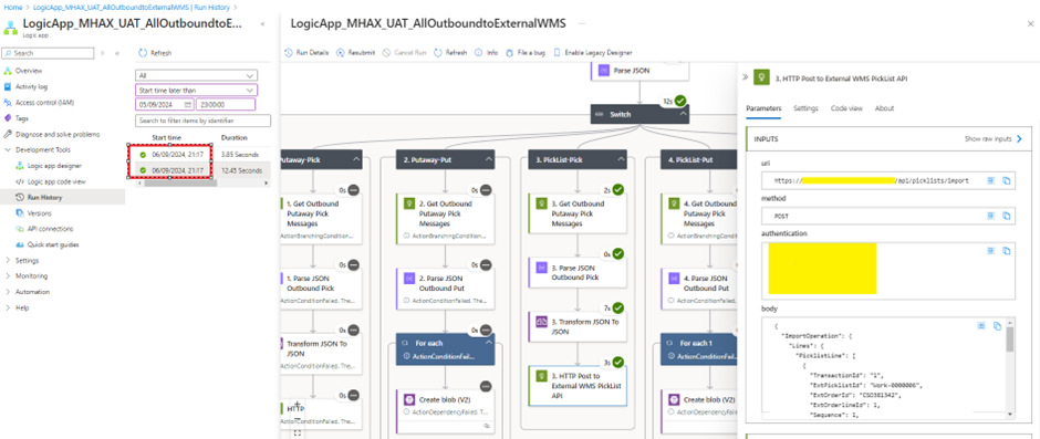 image-87 MH511 - Integrating External WMS with D365FO MHAX: Completing Sales Order Picklist Transactions via Logic App HTTP Trigger