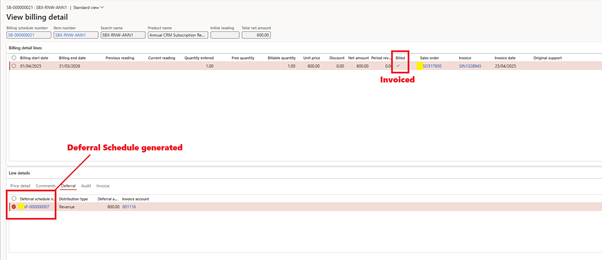 image-104 SB515 β Deferral Schedule Generation and Journal Entry Posting in D365 Subscription Billing