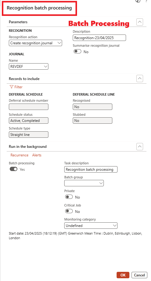 image-107 SB515 β Deferral Schedule Generation and Journal Entry Posting in D365 Subscription Billing