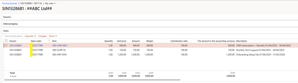 image-39 SB506 – Setting Up Recurring Contract Billing for a SaaS CRM Model in D365 Finance