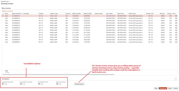 image-80 SB509 – All Invoicing Options in Subscription Billing: Sales Orders, Free Text, Consolidation & Arrears Explained