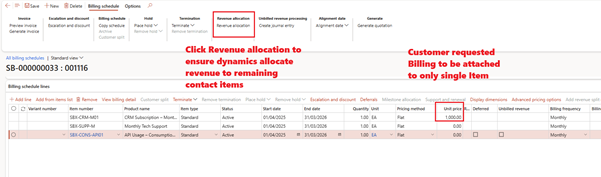 image-7 SB520 โ Advanced Topics in Revenue Deferrals: Waterfall Forecasting and Multi-Element Allocations in D365 Subscription Billing